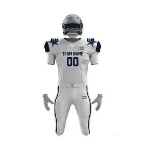 Maillots de football américain à manches courtes personnalisés, sublimés, respirants et évacuant l'humidité |   Vêtements de sport d'équipe pour adultes Logo personnalisé - Product Image 6