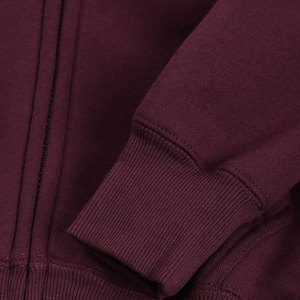 Fourniture directe d'usine hommes hiver fermeture éclair sweats à capuche 100% coton Logo personnalisé respirant poche conception couleur unie - Product Image 5