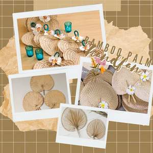 Handfan ไม้ไผ่ของเราเป็นศิลปะพื้นบ้านที่มีเสน่ห์ด้วยการตกแต่งดอกไม้ที่สวยงาม - Product Image 5