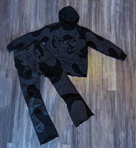 Mono Riders Chándales Acampanados con Lavado Ácido Personalizado, con Cordón Ajustable, 500 GSM, Pantalones de Pierna Recta, Chándal Desgastado, Sudaderas con Capucha - Product Image 6