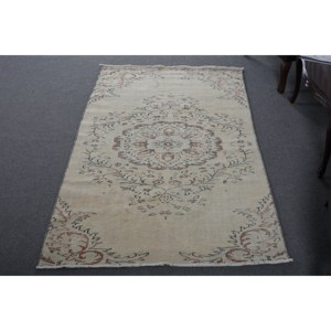 Alfombra Vintage turca marrón Beige antigua, 39x68 pies, tejido plano, patrón de retazos, lana, látex, respaldo para sala de estar, 4m de ancho - Product Image 1