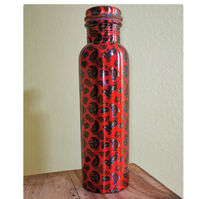 Botella de Agua de Cobre con Impresión Personalizada, Ecológica, Beneficiosa para la Salud, Botella de Agua Personalizable para Beber, Hecha en India - Product Image 1