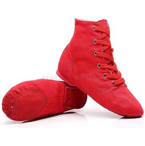 รองเท้าเต้นรำแจ๊สหนังสีแดงทำจากโรงงานสำหรับผู้ชายผู้หญิงเด็กผู้ชายเด็กผู้หญิงสำหรับการเต้นแบบละตินในฤดูร้อน - Product Image 2