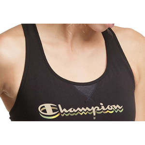 Reggiseno Sportivo da Donna Champion per Fitness e Palestra, Casual, con Stampa Logo Regolabile, Taglia XS, Nero - Product Image 3