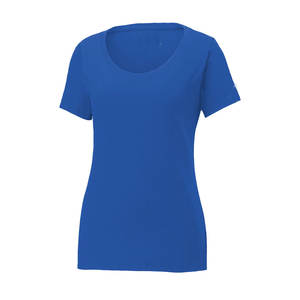 T-shirt surdimensionné respirant à encolure dégagée pour femmes bleu royal - Product Image 4