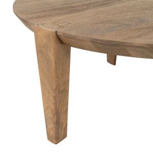 Modern <b>Solid</b> <b>Wood</b> <b>Round</b> Coffee <b>Table</b> 80cm-Davina Large Durable Home & Restaurant Use - Product Image 4