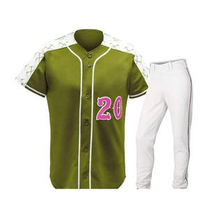 Service personnalisé OEM Dernière conception Slim Fit Uniforme de baseball pour hommes Prix raisonnable Uniforme de baseball de couleur unie - Product Image 1