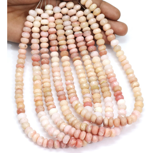 Cuentas Redondas Facetadas de Ópalo Rosa Natural AAA: 8-10 mm, Piedras Preciosas para Joyería y Artesanía - Product Image 1