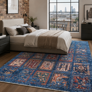 <b>Rug</b> Weavers RW7147 Phrygian Marine <b>Tribal</b> Washable <b>Rug</b> Dropshipping Wholesale Washable Chenille 10 Sizes - Product Image 4