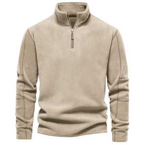 Hombres cálido polar cremallera cuello pulóver sudadera suave Shell chaqueta - Product Image 3