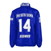 Chaqueta Phi Beta Sigma Crossing, chaqueta de línea azul personalizada, ropa griega personalizada, chaqueta Phi Beta Sigma personalizada, regalo de fraternidad