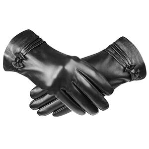 Gants en cuir de mode de conception populaire pour les femmes été hiver trucs doux vêtements confortables gants de Sport de plein air à doigts complets - Product Image 1