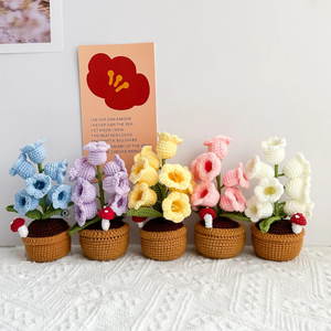 ดอกไม้ถักโครเชต์แฮนด์เมดสำหรับใส่กระถางดอกไม้ประดิษฐ์เป็นของขวัญให้เพื่อนสมบูรณ์แบบสำหรับตกแต่งบ้านผลิตในเวียดนาม - Product Image 6