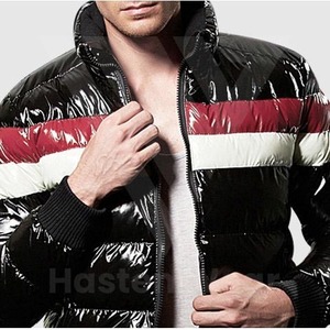 Veste matelassée imperméable pour homme sur mesure en gros, dernier design, fermeture éclair, respirante, unie, teinte unie - Product Image 4