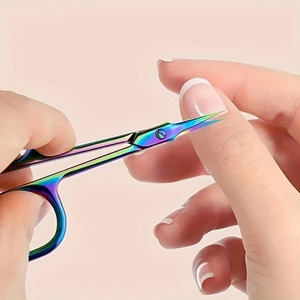 12pcs Precision Stainless Steel Cuticle Scissors Comfort Grip Manicure Scissors for Home & Salon Use Easy-to-Use <b>Nail</b> Care Tool - Product Image 4