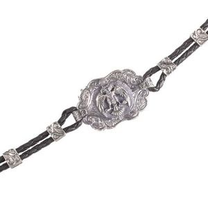 Brazalete Envolvente para Hombre con Diseño de Águila Otomana en Plata Tibetana Grabada a Mano, Accesorio de Moda - Product Image 2