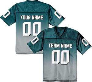 Camiseta de Fútbol Personalizada para Hombre con Degradado Negro y Azul, Nombre y Número del Equipo, Uniforme Corto de Malla Transpirable Antibacteriana - Product Image 3