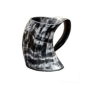 Jarra de Cerveza de Cuerno de Búfalo Natural con Logotipo Personalizado, Estilo Rústico Moderno de Lujo, Apta para Alimentos, Apta para Lavavajillas, Regalo Empresarial - Product Image 1