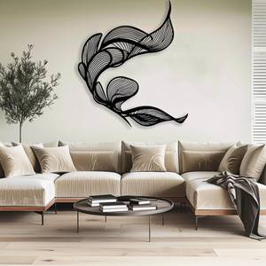 Art mural en métal moderne, Art mural en métal de style moderne et luxueux, Grande décoration murale, Décoration intérieure minimaliste, Cadeau de fête des mères - Product Image 5