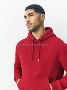 Unisex Oversized Pullover <b>Hoodie</b> with Pocket Heavyweight Fleece <b>Hoodie</b> <b>for</b> Men and <b>Women</b> in <b>Red</b> Color - Product Image 3