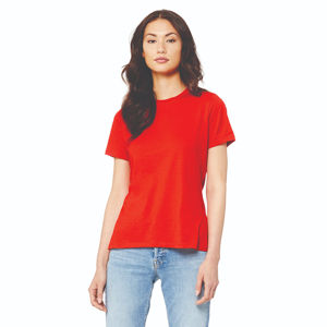 Camiseta de algodón ajustada para mujer, camisetas con cuello redondo, Jersey de punto, ropa cómoda para el día a día, camisetas de diseño personalizado - Product Image 1