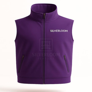 Gilet personnalisé pour hommes sans manches avec fermeture éclair Anti-boulochage Polyester Softshell Bodywarmer avec SILVERLOOM Logo - Product Image 3