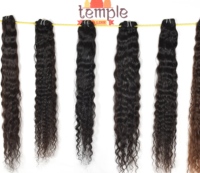 Extensions de cheveux humains vierges indiens 100% naturels Remy, ondulation profonde naturelle, cheveux à tresser de type Temple, double trame machine, 10-36 pouces, toutes couleurs