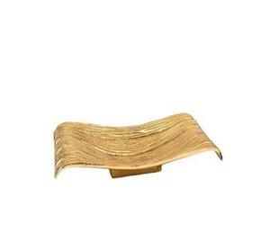 Plateau de service ovale contemporain en acier inoxydable argenté doré avec poignée, compatible lave-vaisselle, sans danger pour les aliments, décoration intérieure - Product Image 2