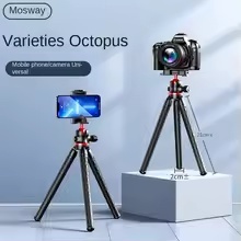 2025 mới linh hoạt bạch tuộc Tripod cho điện thoại máy ảnh DSLR 2in1 thiết kế Tripod với điện thoại chủ Side lạnh Giày 1/4 ''vít - Product Image 2
