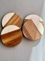 Posavasos Cuadrados Modernos y Ecológicos de Madera RABEH para Hoteles, Restaurantes y Decoración del Hogar - Venta al por Mayor - Product Image 2