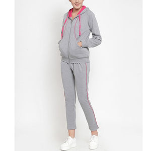 Women Custom Organic Cotton Polyester Top Jogger <b>Pants</b> Sweatshirt 2 Piece Jogging Track Suit Hoodie Set Tracksuit Women - Product Image 2
