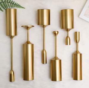 Porte-bougie classique en laiton doré pour Noël, décoration intérieure et extérieure, fêtes, Nouvel An, vente en gros - Product Image 2