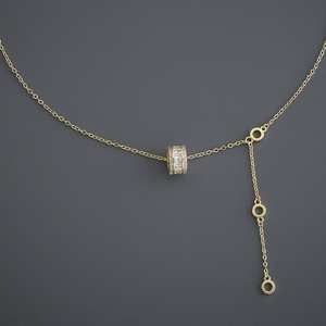 Collar Religioso Vintage de Moda 186073, Cadenas de Aleación de Zinc, Corazón de Amantes con Diamante/Número, Ideal para Bodas, Fiestas y Regalos - Product Image 1