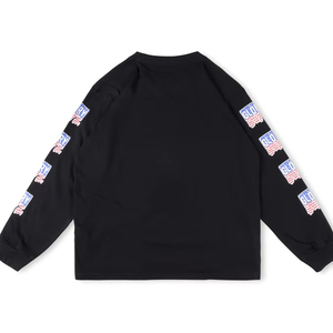 T-shirt à manches longues pour homme imprimé avec des lettres de dessins animés de haute qualité - Product Image 1