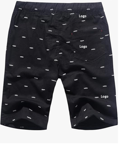 ขายส่งผู้ชายขนาดใหญ่และสูง Messenger Cargo สั้นผ้าฝ้าย 100% พิมพ์ขนาดปกติพร้อมเครื่องซักผ้าปิดปุ่มนําเข้า - Product Image 4