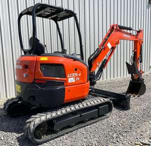 Mini-excavatrice Kubota U35-4, 28 CV, diesel, sur chenilles, avec système ROPS ouvert, moteur hydraulique auxiliaire, pompe, boîte de vitesses - Product Image 3