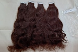 Usine directe sud de l'Inde Temple Tape Ins extensions de cheveux Remy brutes non transformées échantillon gratuit paquet de cheveux - Product Image 4