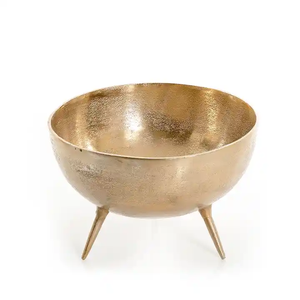 Bol de service de forme ronde et support vaisselle bol de fruits en métal de haute qualité utilisé pour cadeau de mariage - Product Image 2