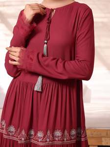 Vestido Abaya para mujer Tasa de venta completa Buena calidad Mujeres Abaya Oriente Medio Abaya Vestido de mujer Tarifa al por mayor personalizada - Product Image 6