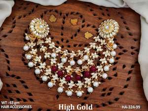 Accessoires de cheveux antiques vintage Pinces à cheveux et épingles à cheveux traditionnelles Bijoux de cheveux élégants fabriqués à la main pour femmes Usage nuptial - Product Image 5