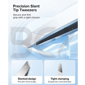 Pince à épiler biseautée en acier inoxydable pour l'épilation des sourcils, produit unique de qualité supérieure, service OEM 2026 - Product Image 4