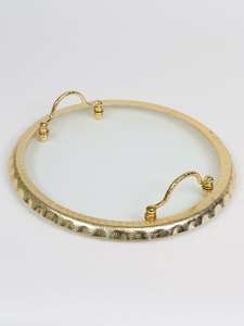 New Arrival Modern Design Decorative Glass <b>Tray</b> Mirror <b>Round</b> <b>Tray</b> With Nickel Plated Finished - Product Image 3