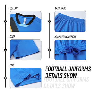 Camiseta de fútbol de secado rápido de nueva temporada, venta al por mayor, Conjunto de camiseta de fútbol con sublimación de uniforme de fútbol a buen precio - Product Image 4