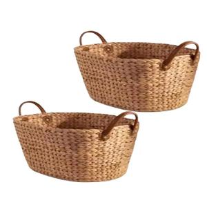 Top 100% bacs de rangement flexibles en jacinthe naturelle organisateurs ménagers durables stockage d'eau multifonctionnel origine du Vietnam - Product Image 6