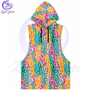 2025 Design Unique Écologique Avec Son Propre Logo Haute Qualité Usure Extérieure Confortable Premium Produit Hommes Porter Des Sweats À Capuche Sans Manches - Product Image 2