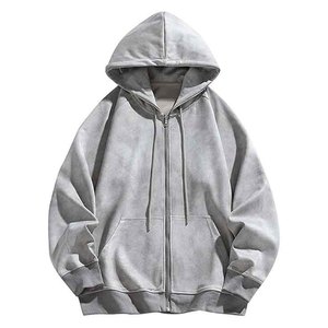 Prima al por mayor de los hombres cremallera Sudadera con capucha logotipo personalizado moda Streetwear OEM ropa deportiva gimnasio desgaste a granel de fábrica - Product Image 3