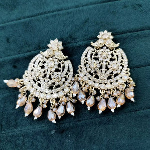 คอลเลคชั่นต่างหู jhumki เพชรเงาสำหรับผู้หญิงคอลเลคชั่นพิเศษดีไซน์ใหม่ล่าสุด - Product Image 1