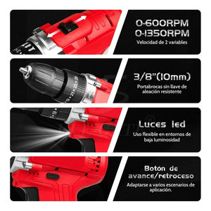 Potente Kit Avvitatore a Impulsi Multifunzione Senza Fili con Batteria 20/21V e Cricchetto Brushless per Lavori Fai-da-te - Product Image 6