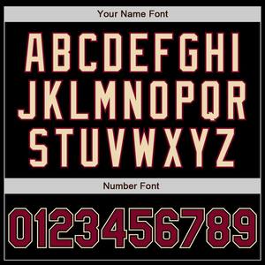 Custom <b>Black</b> Maroon-Customized Bomber Varsity Letterman Zipper Jacket Windbreaker Streetwear Vintage Men's Varsity Jacket - Product Image 3