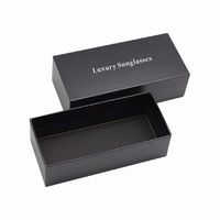 Étui à lunettes en papier de carton d'impression couleur noir blanc haut de gamme personnalisé emballage de cadeau boîtes d'emballage de lunettes pour boîte de lunettes de soleil